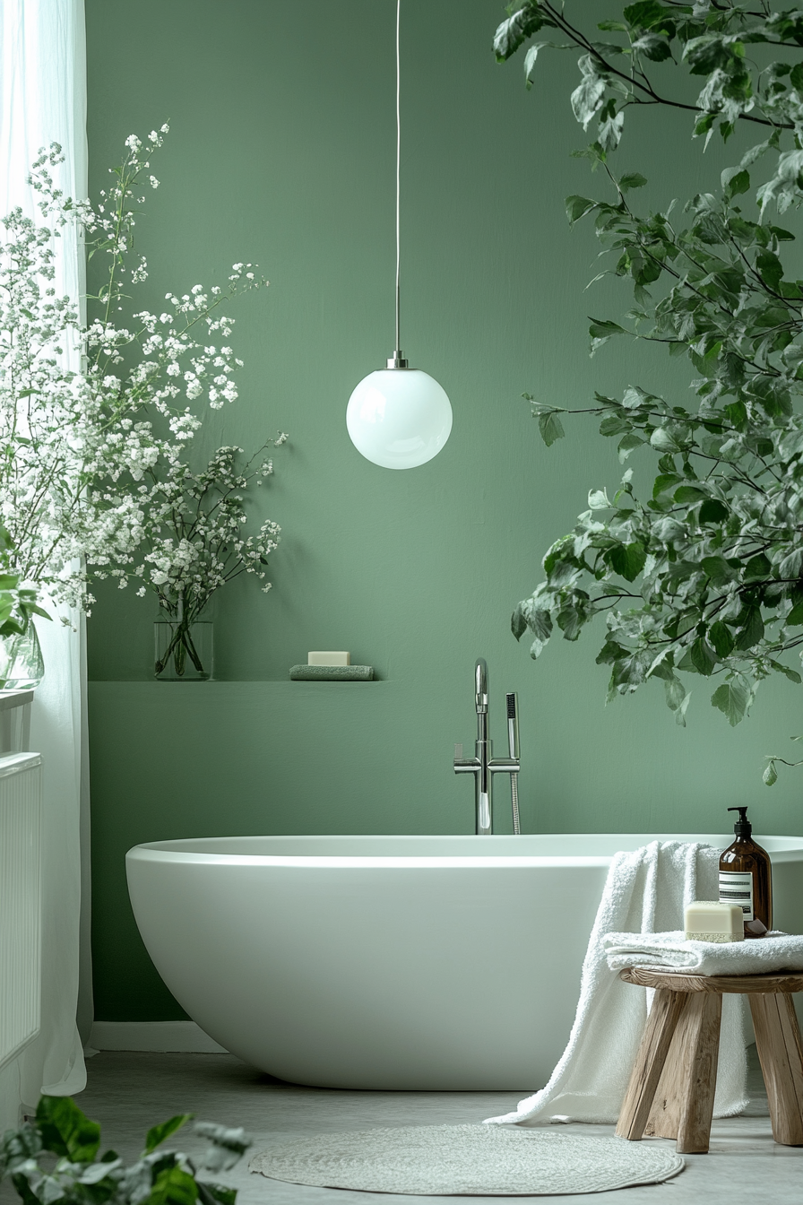 green bathroom