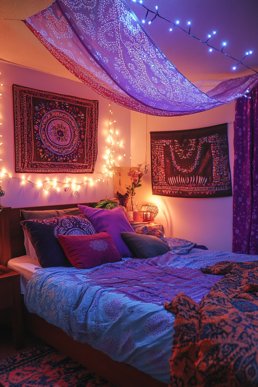 Boho Bedroom with Canopy