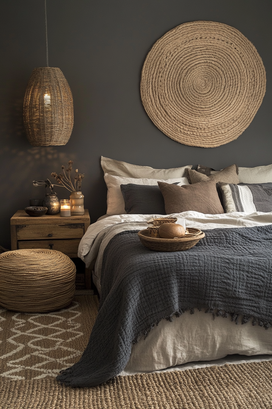 Monochrome Boho Bedroom