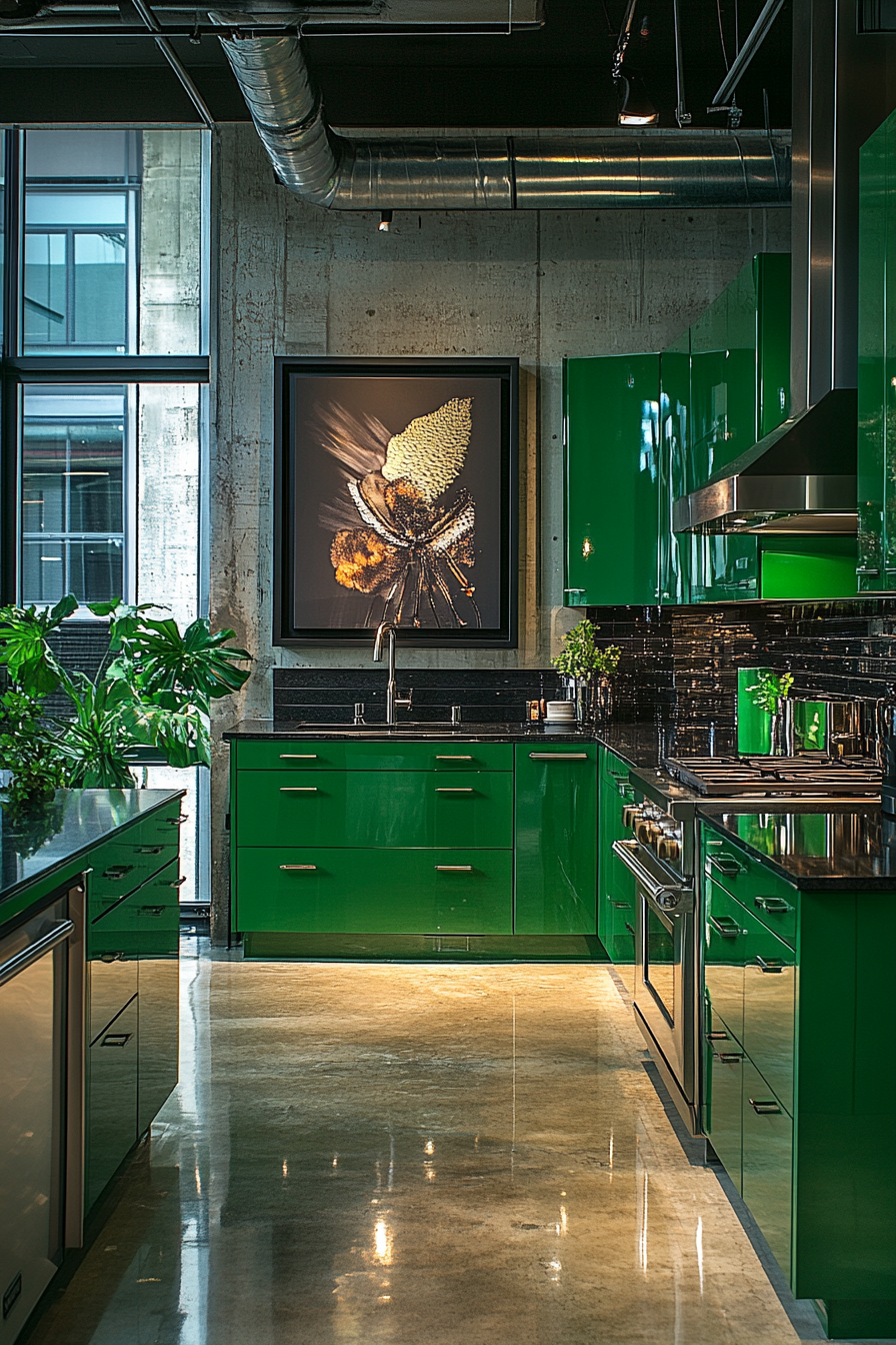 Emerald Green Kitchen Cabinets