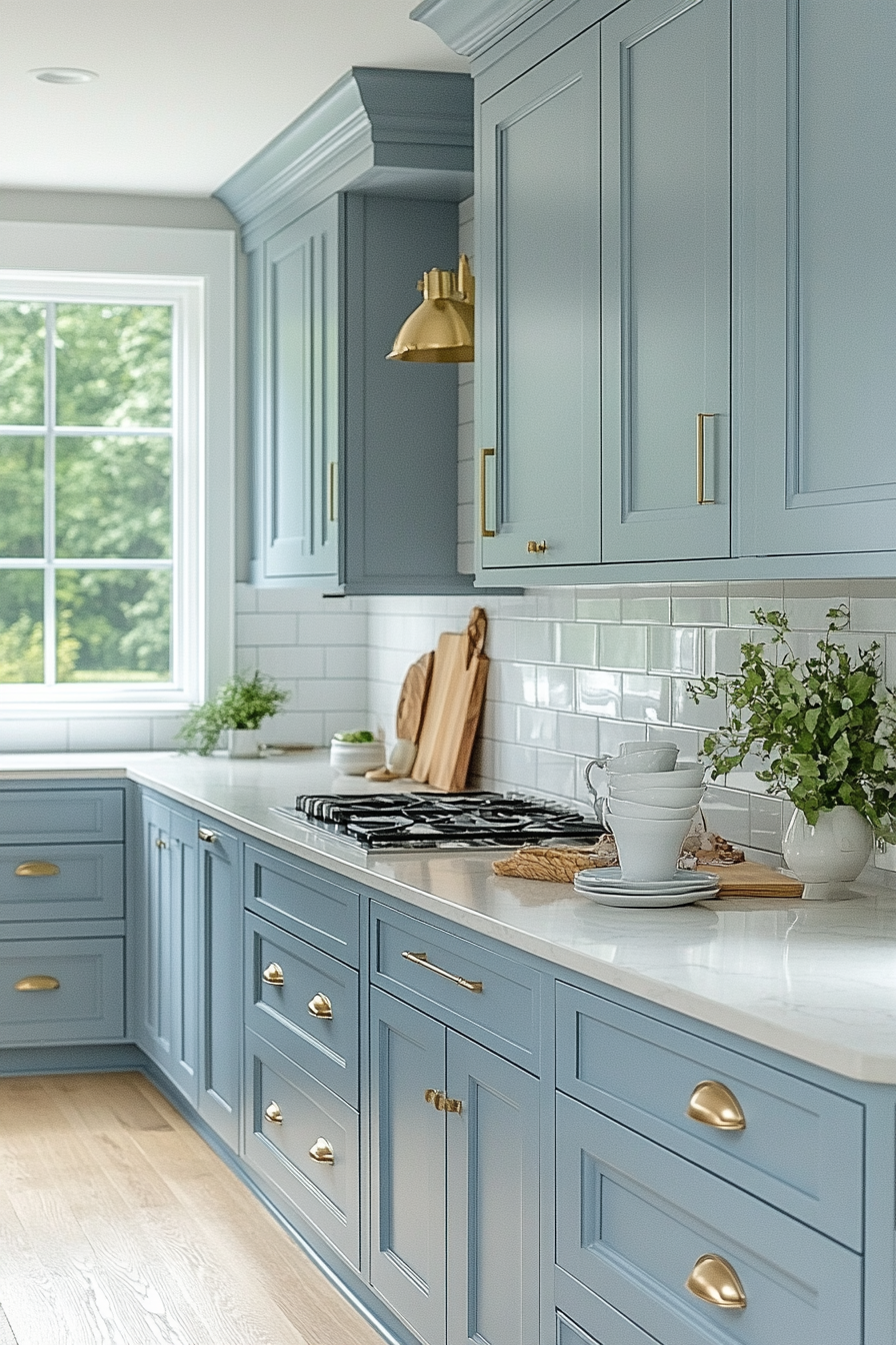 Powder Blue Kitchen Cabinets