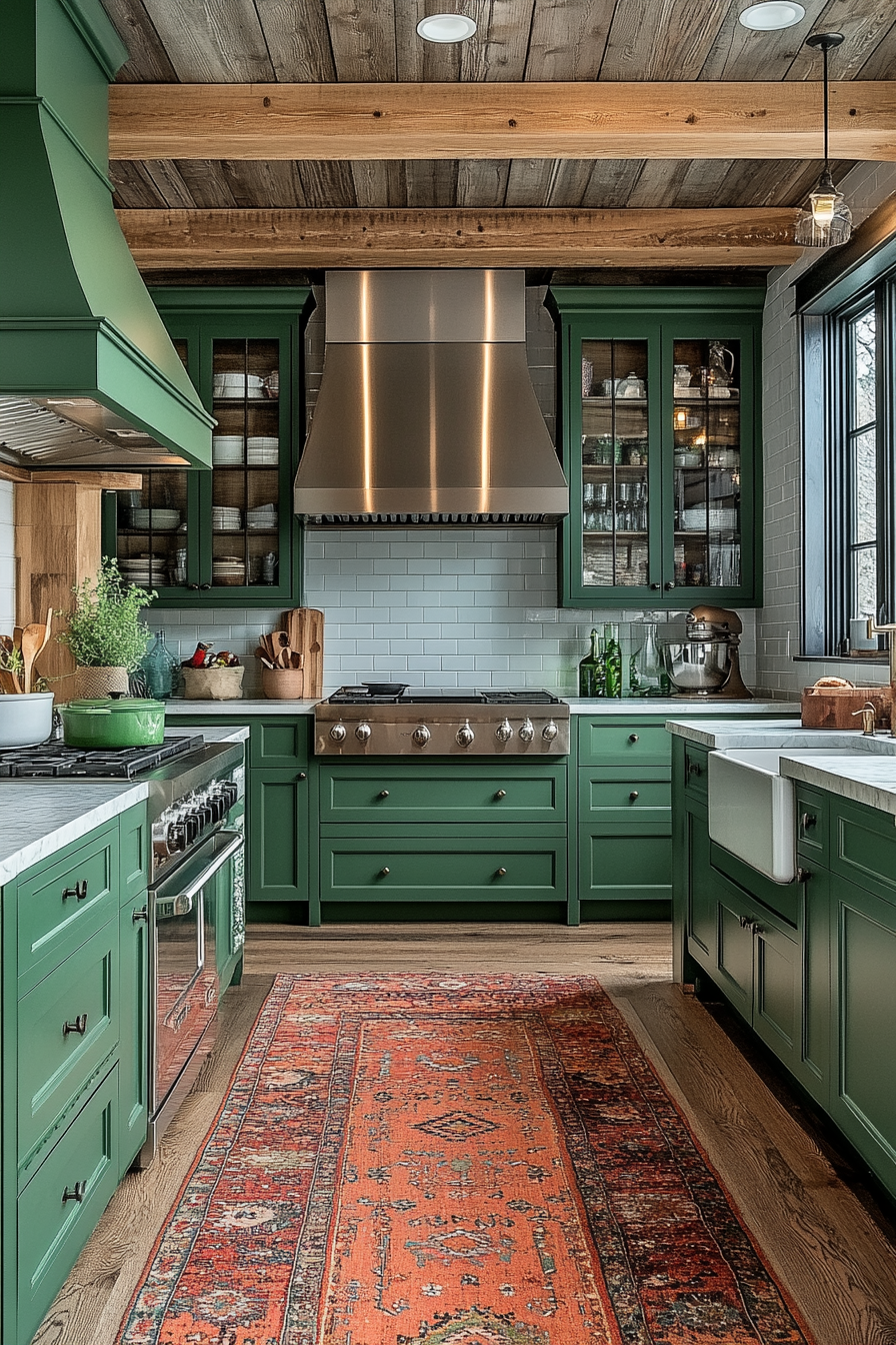 Emerald Green Kitchen Cabinets