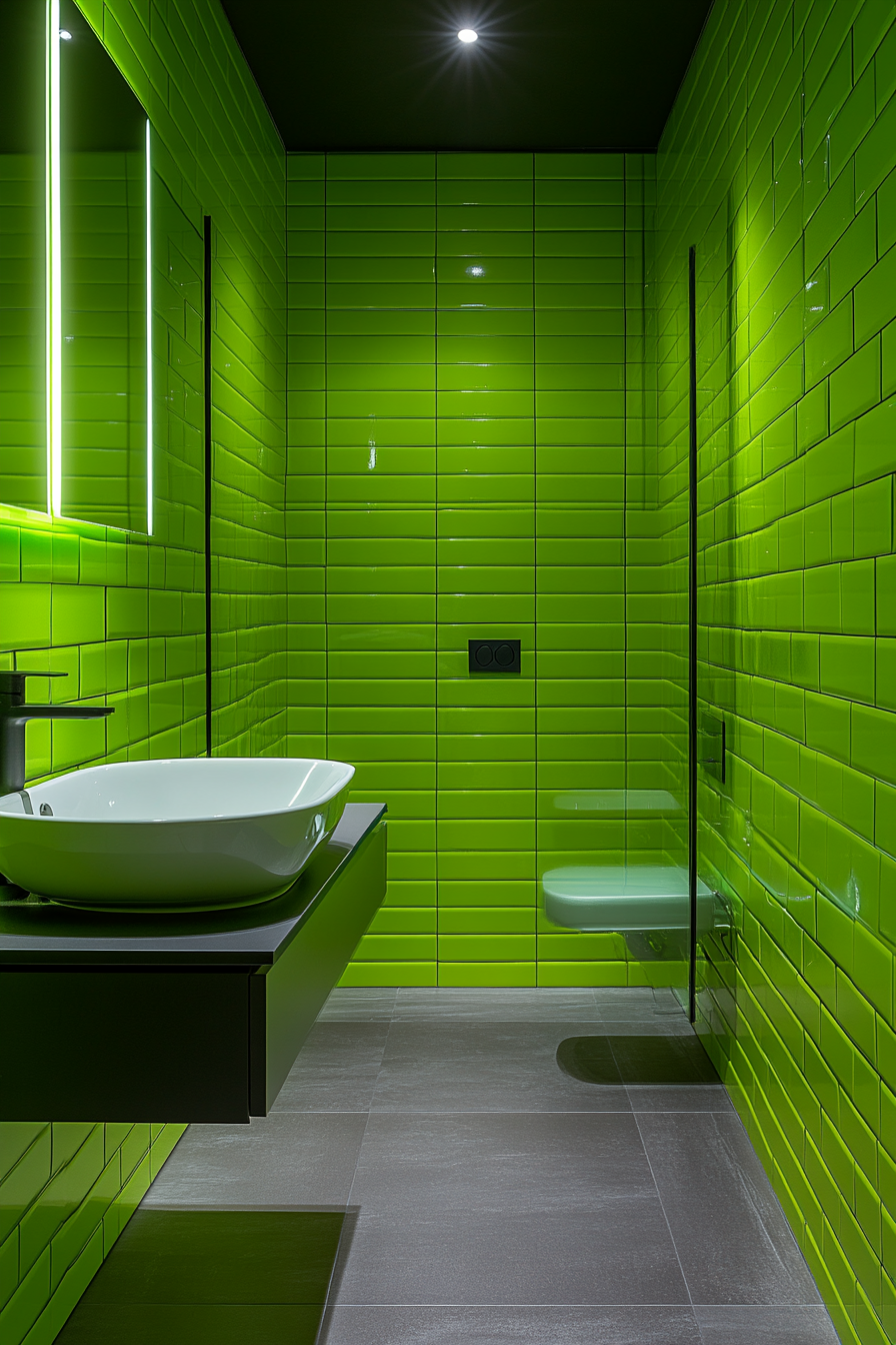 green bathroom