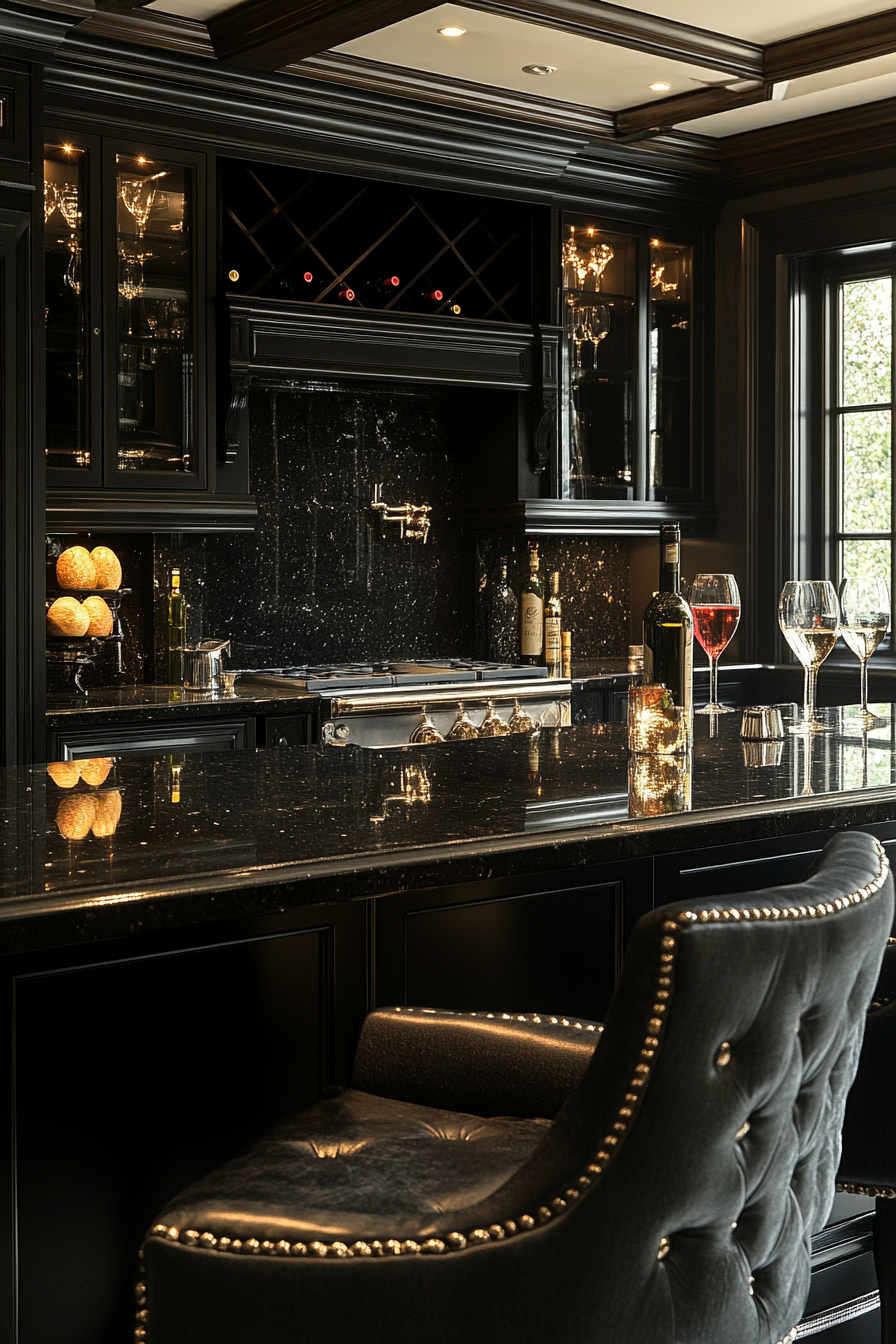 dark kitchen cabinets