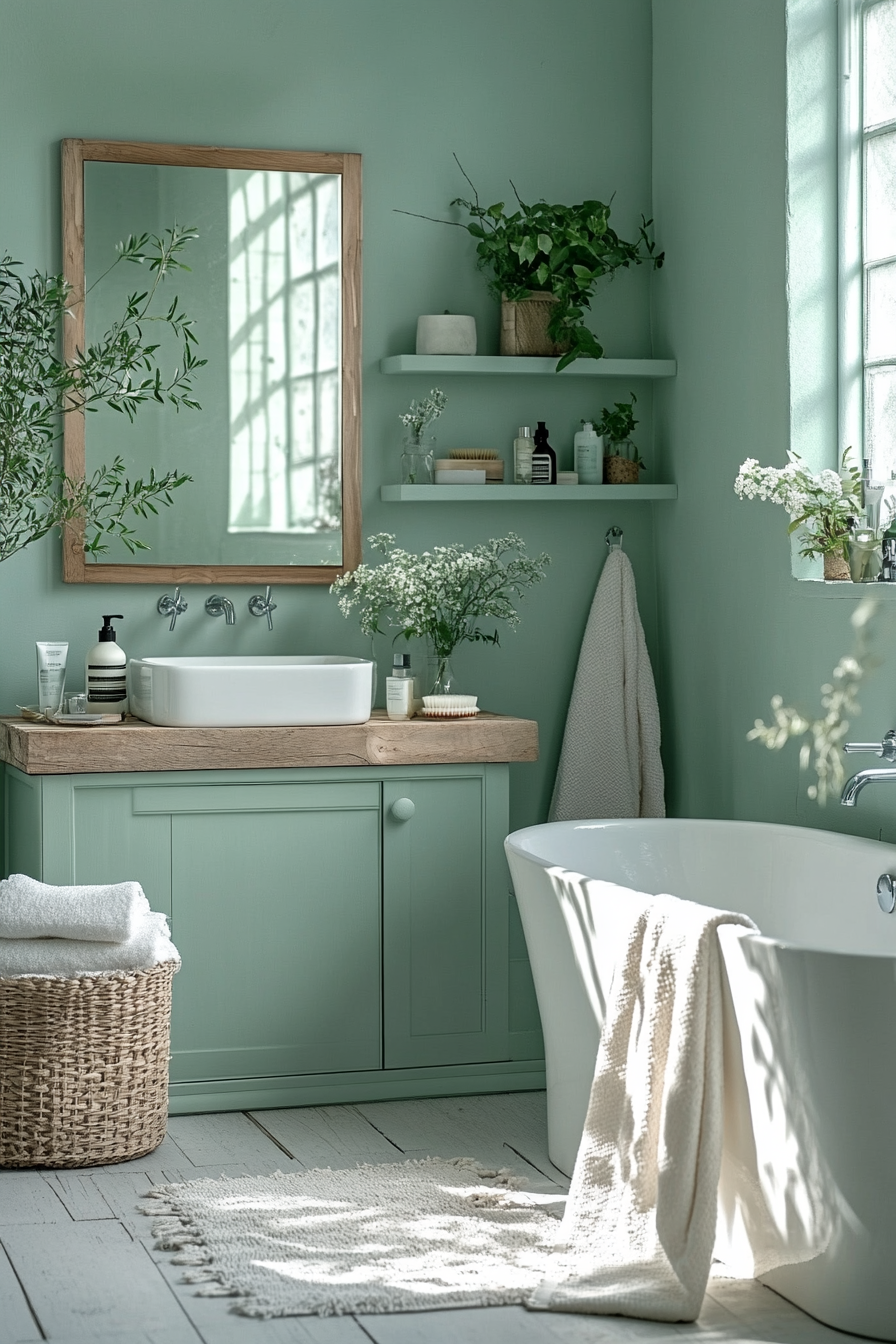 green bathroom