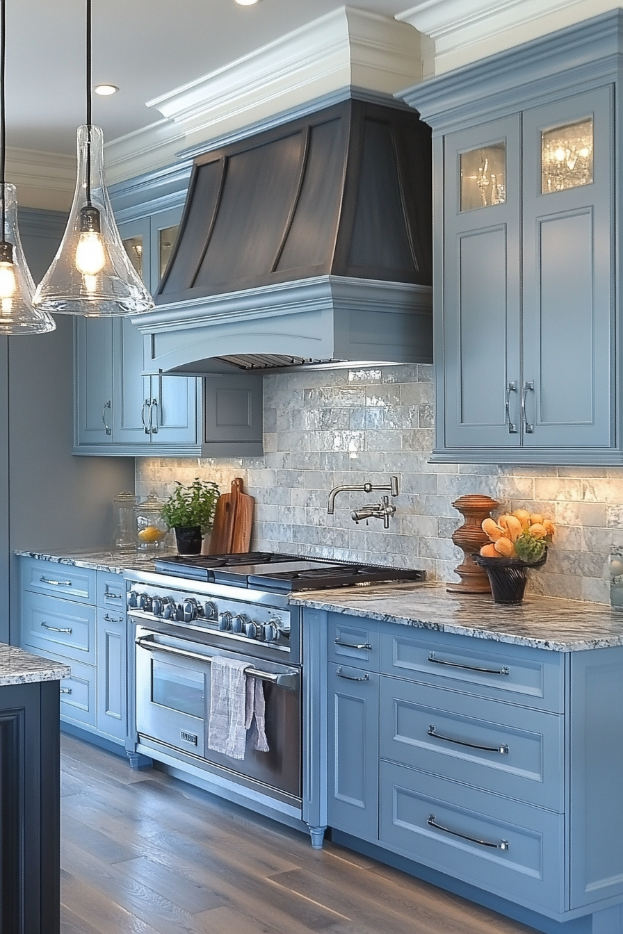 Powder Blue Kitchen Cabinets