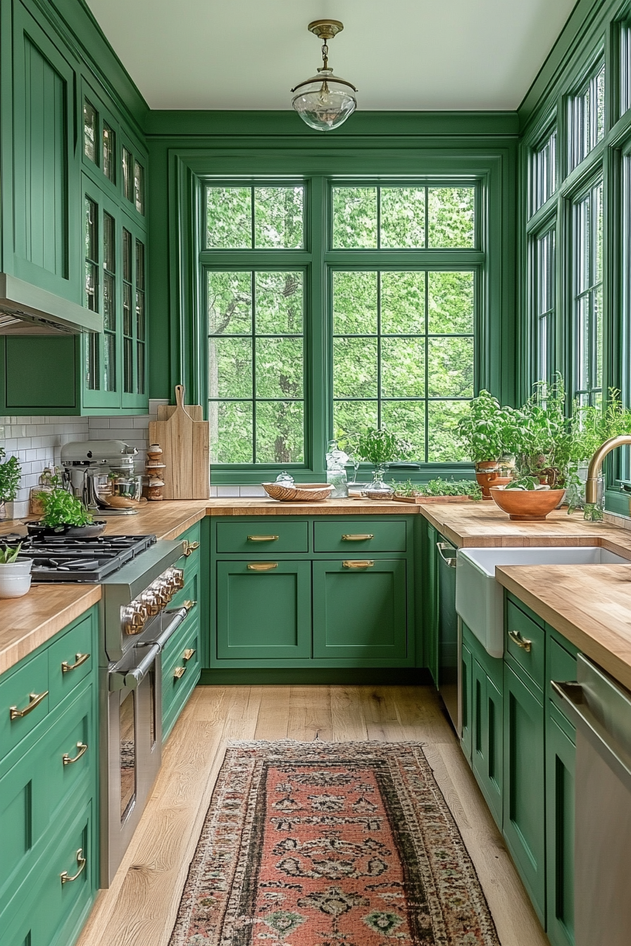 Emerald Green Kitchen Cabinets