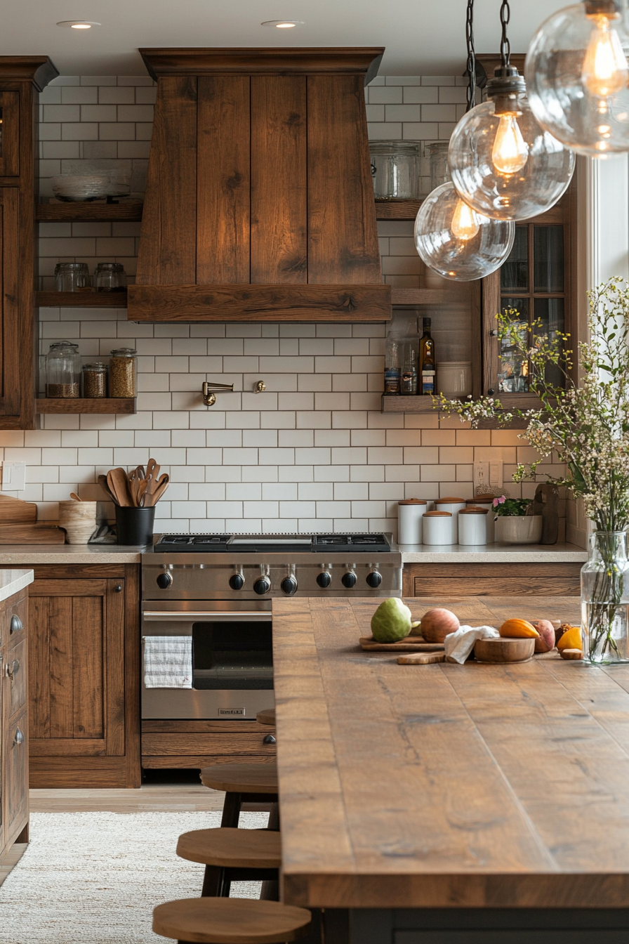 brown kitchen cabinets