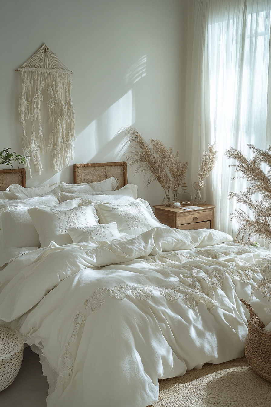 Monochrome Boho Bedroom