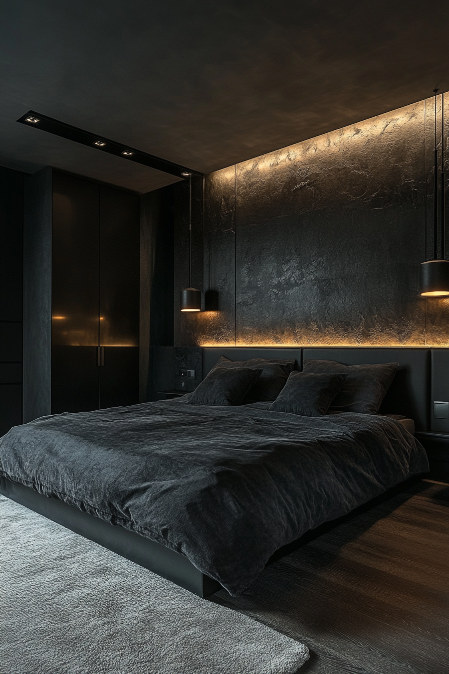 black bedroom