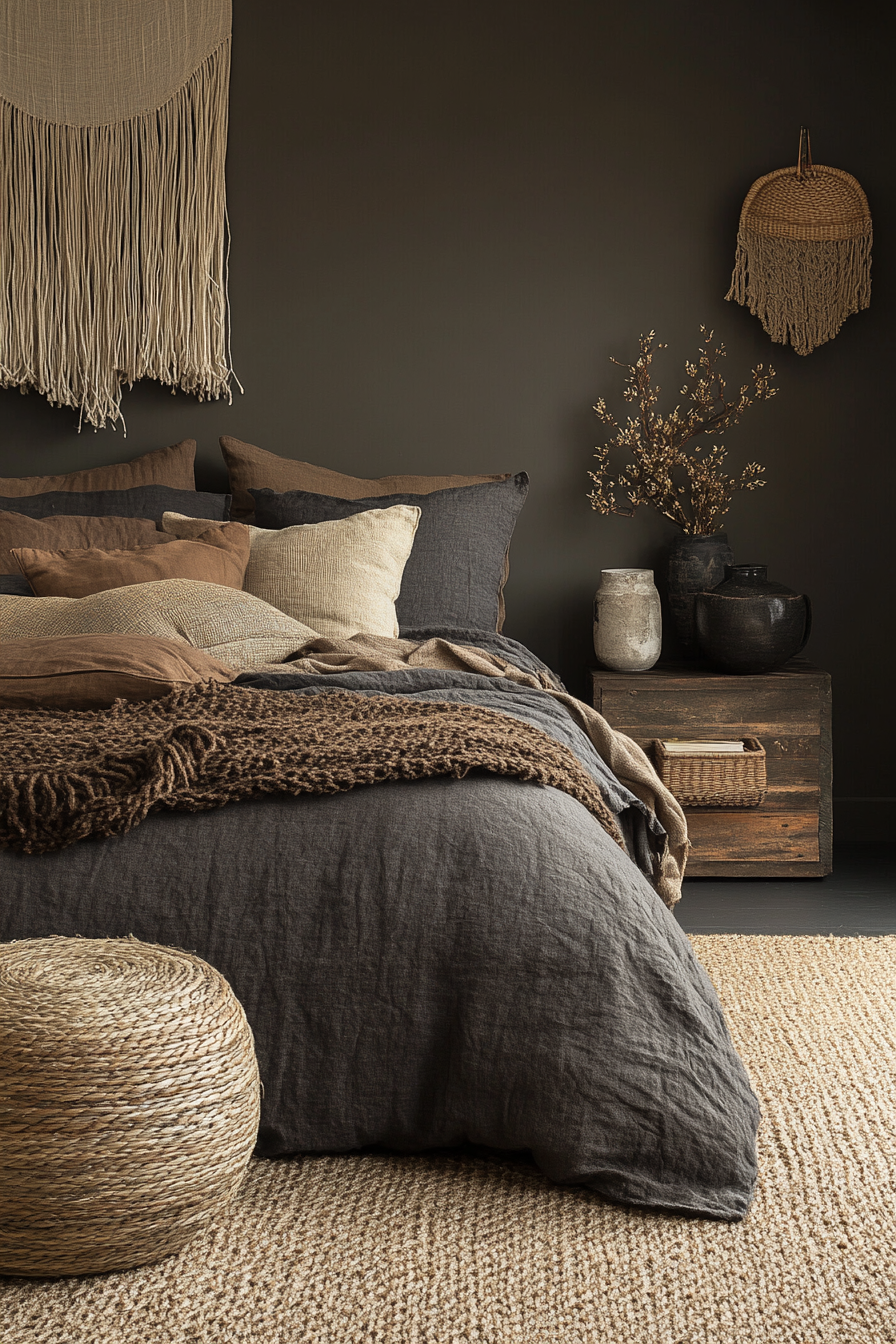 Monochrome Boho Bedroom