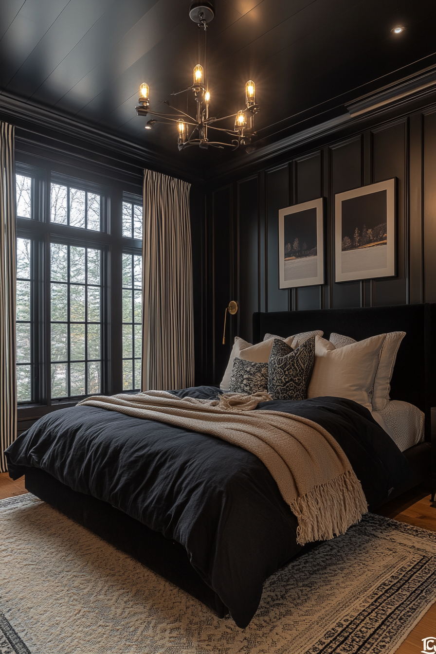 black bedroom