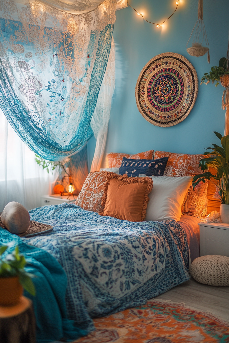 Boho Bedroom with Canopy