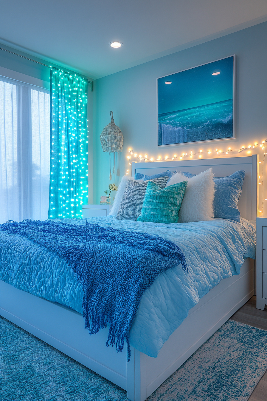 boho fairy lights bedroom ideas