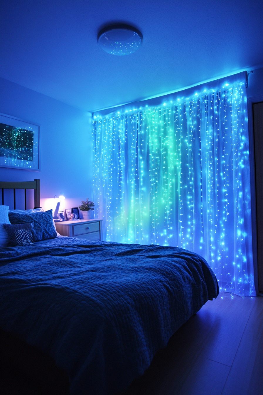 boho fairy lights bedroom ideas