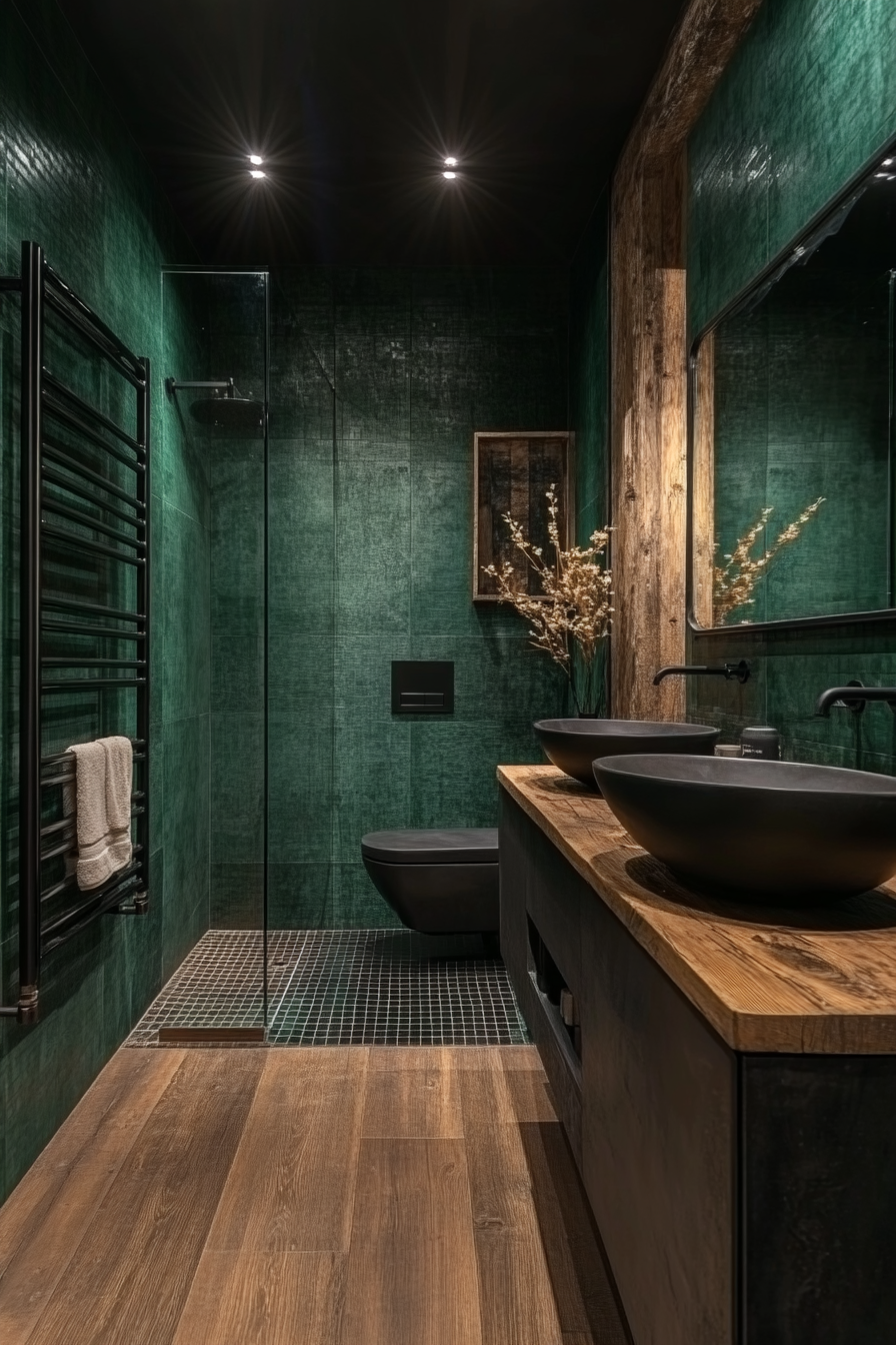 green bathroom