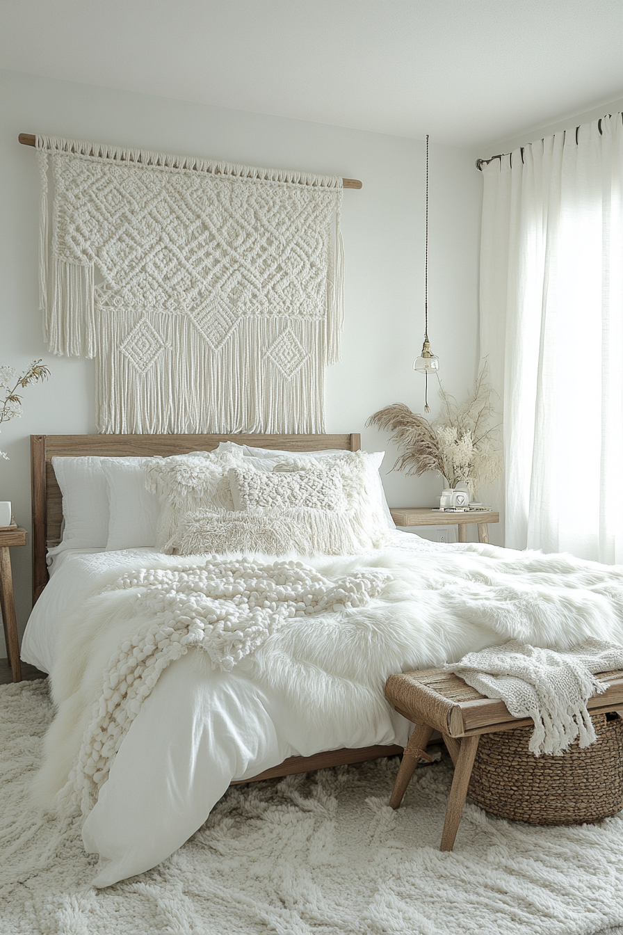 Monochrome Boho Bedroom