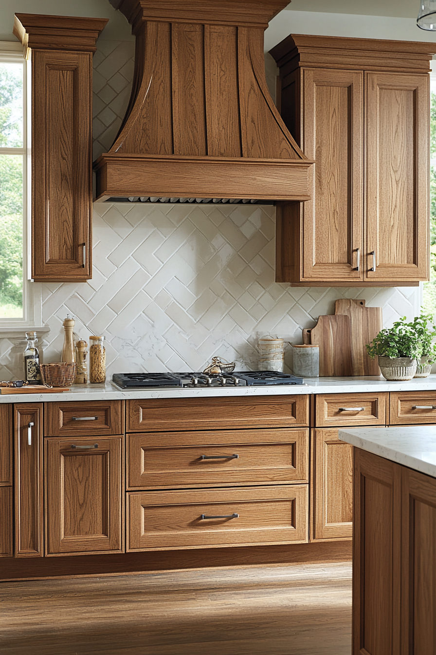 oak kitchen cabinets