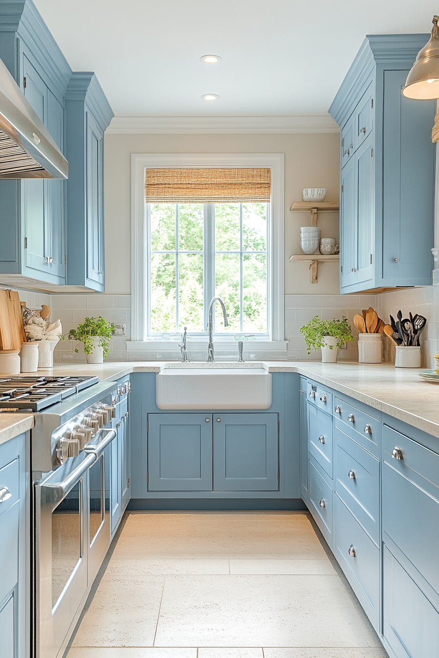 Powder Blue Kitchen Cabinets