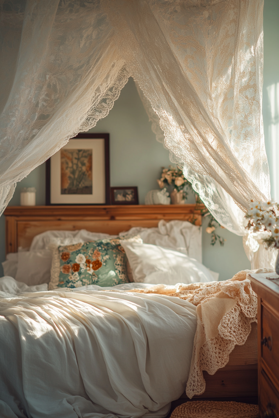 Boho Bedroom with Canopy