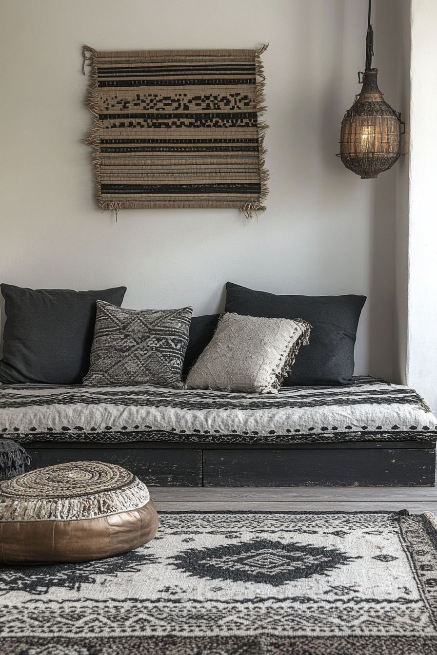 Monochrome Boho Bedroom