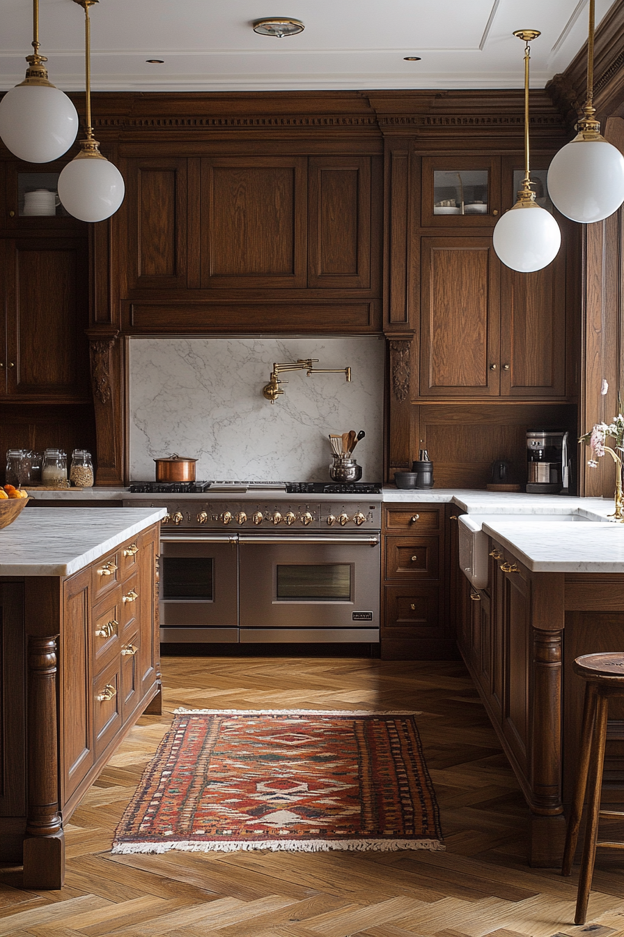 brown kitchen cabinets