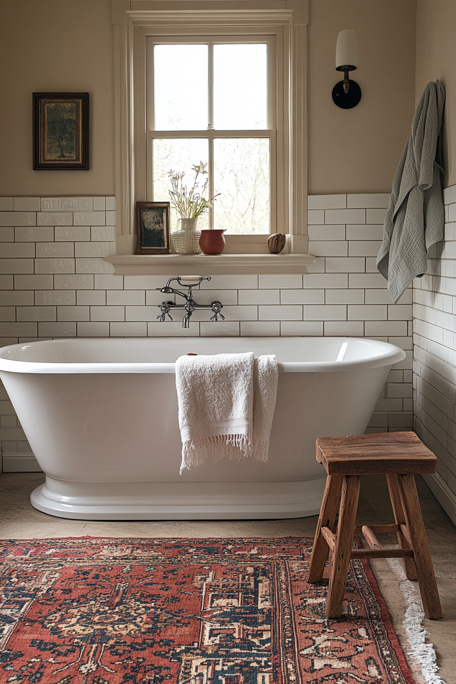 small bathroom with tub