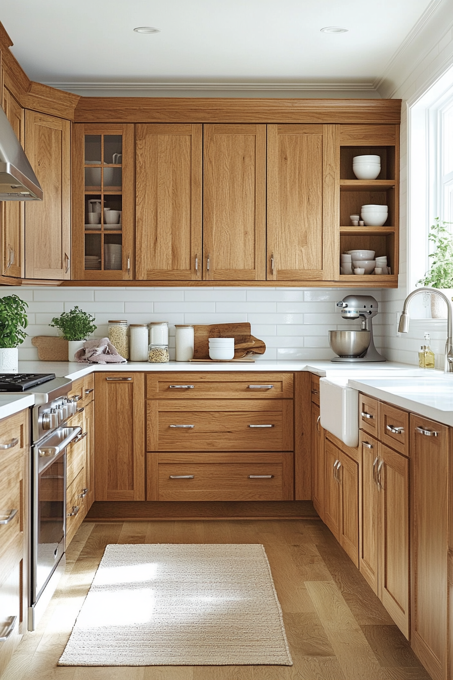 oak kitchen cabinets