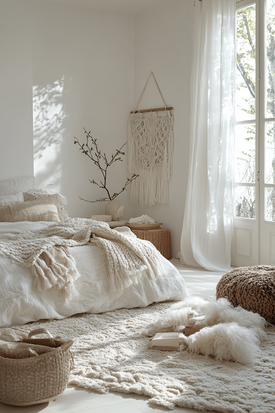 Monochrome Boho Bedroom