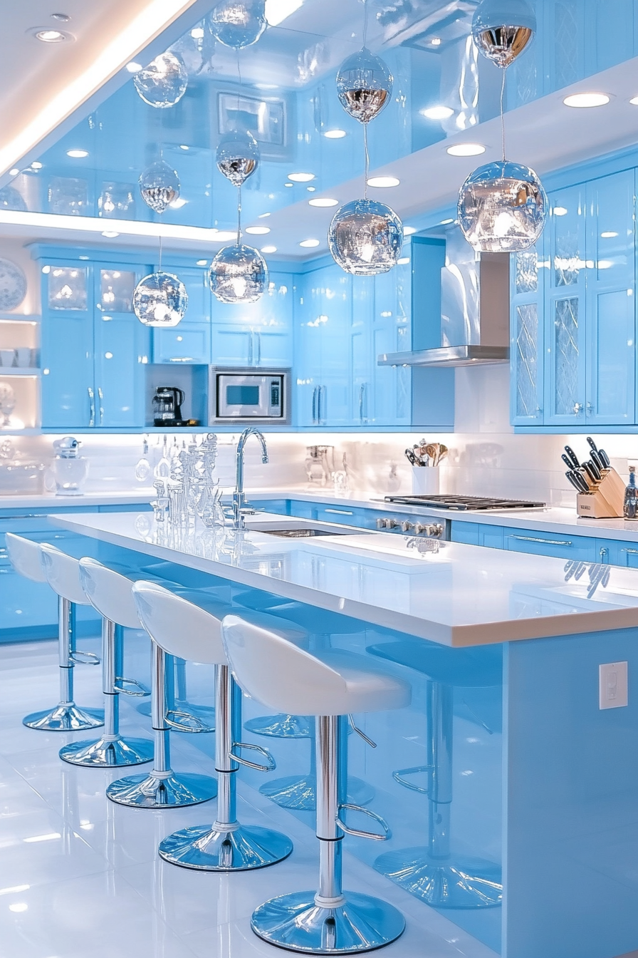 Powder Blue Kitchen Cabinets