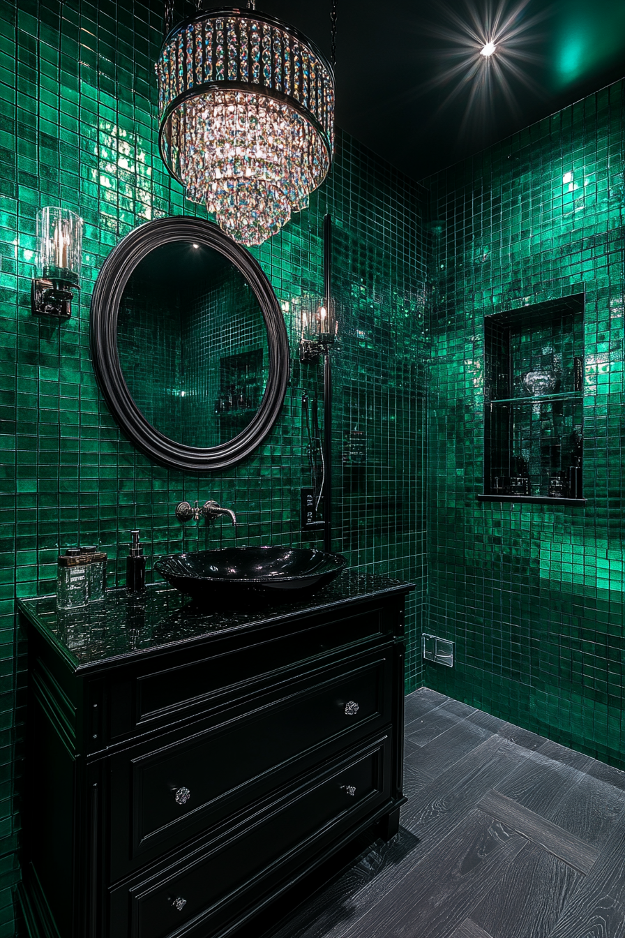 green bathroom