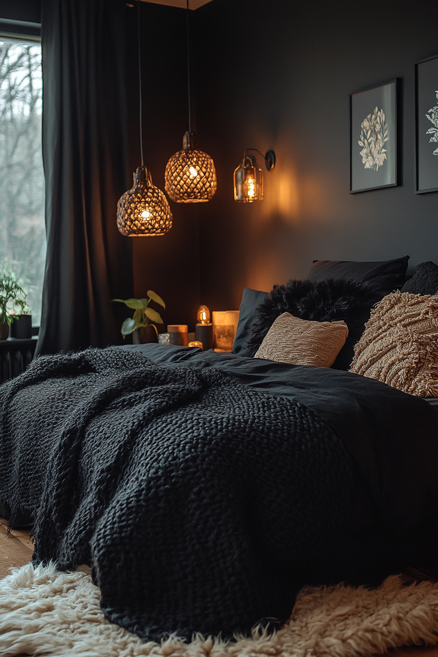 Monochrome Boho Bedroom