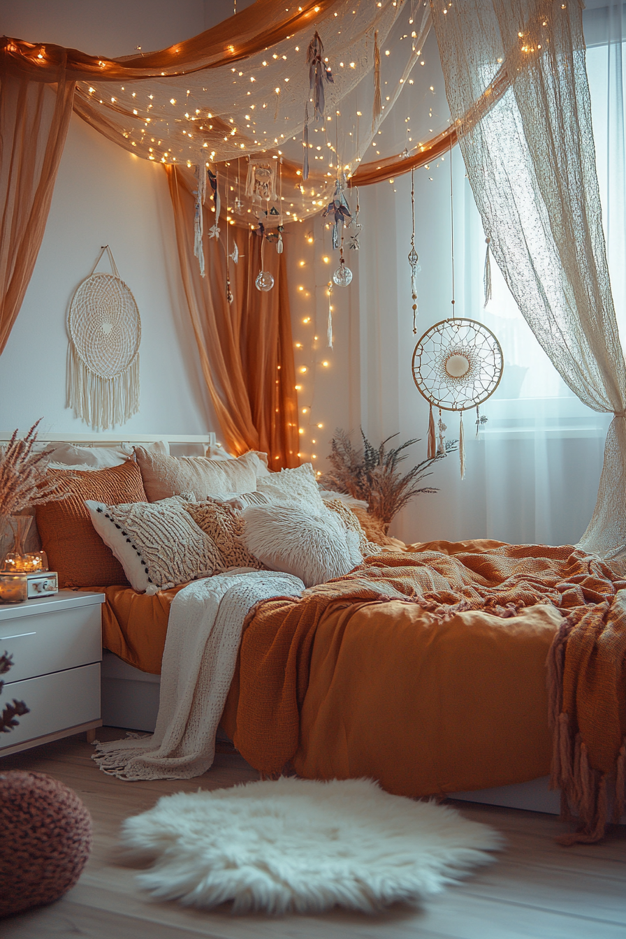 Boho Bedroom with Canopy