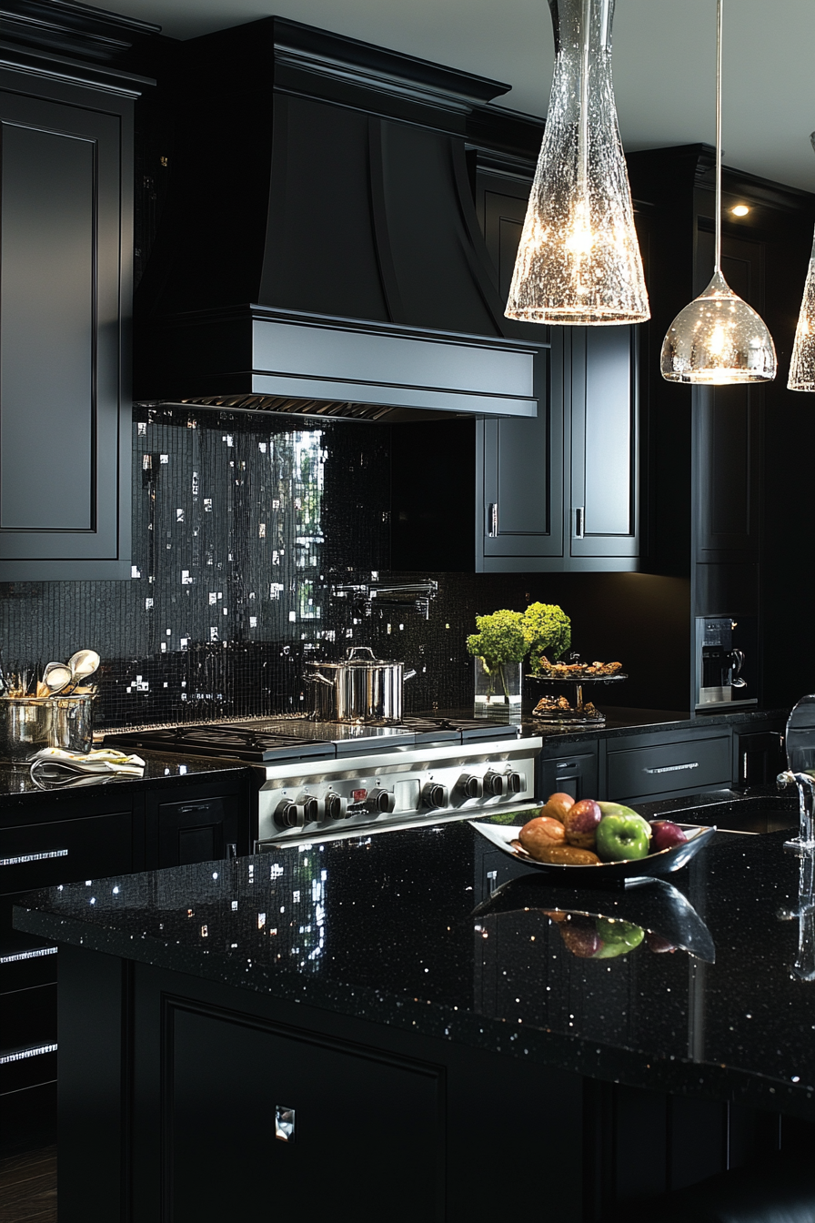 dark kitchen cabinets