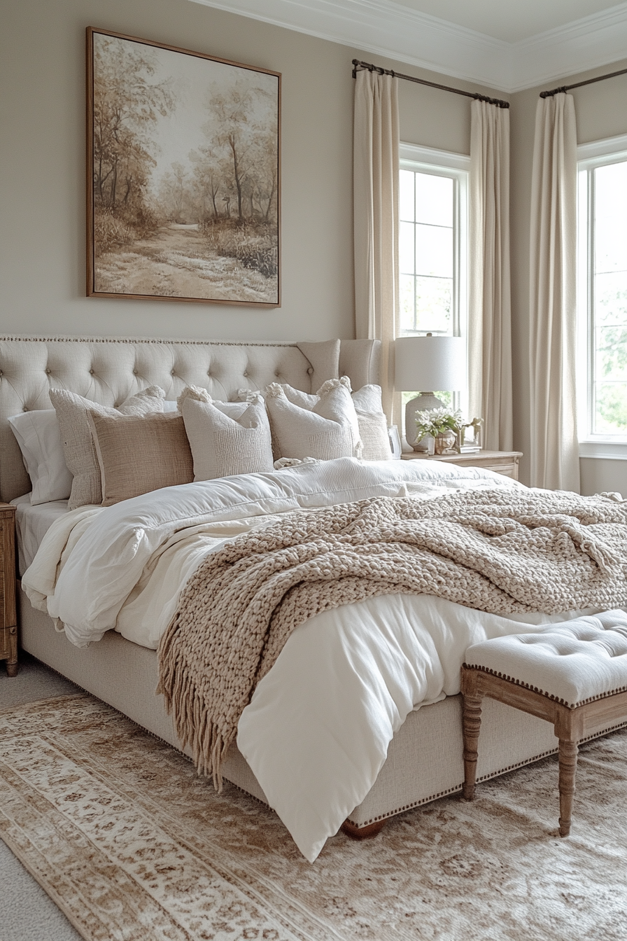 Monochrome Boho Bedroom