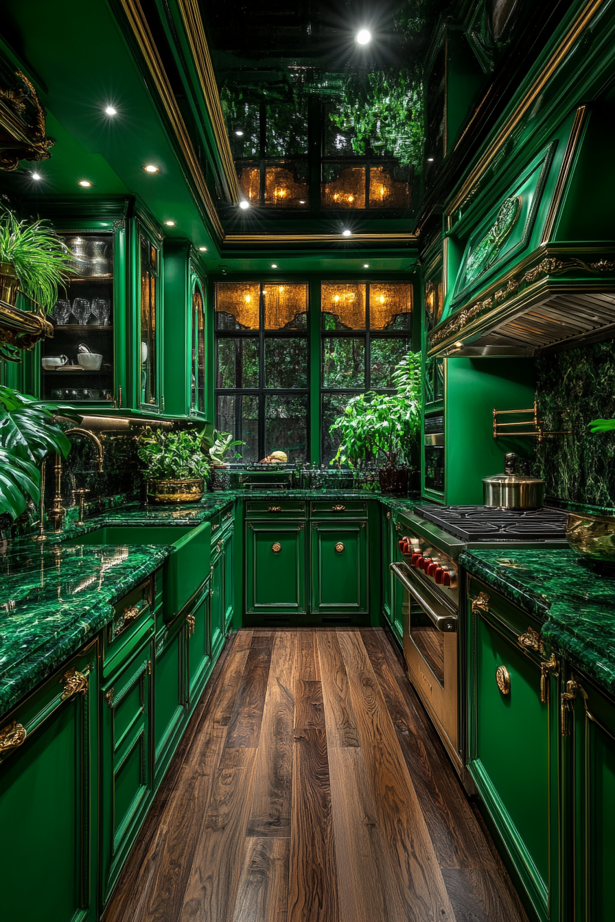 Emerald Green Kitchen Cabinets