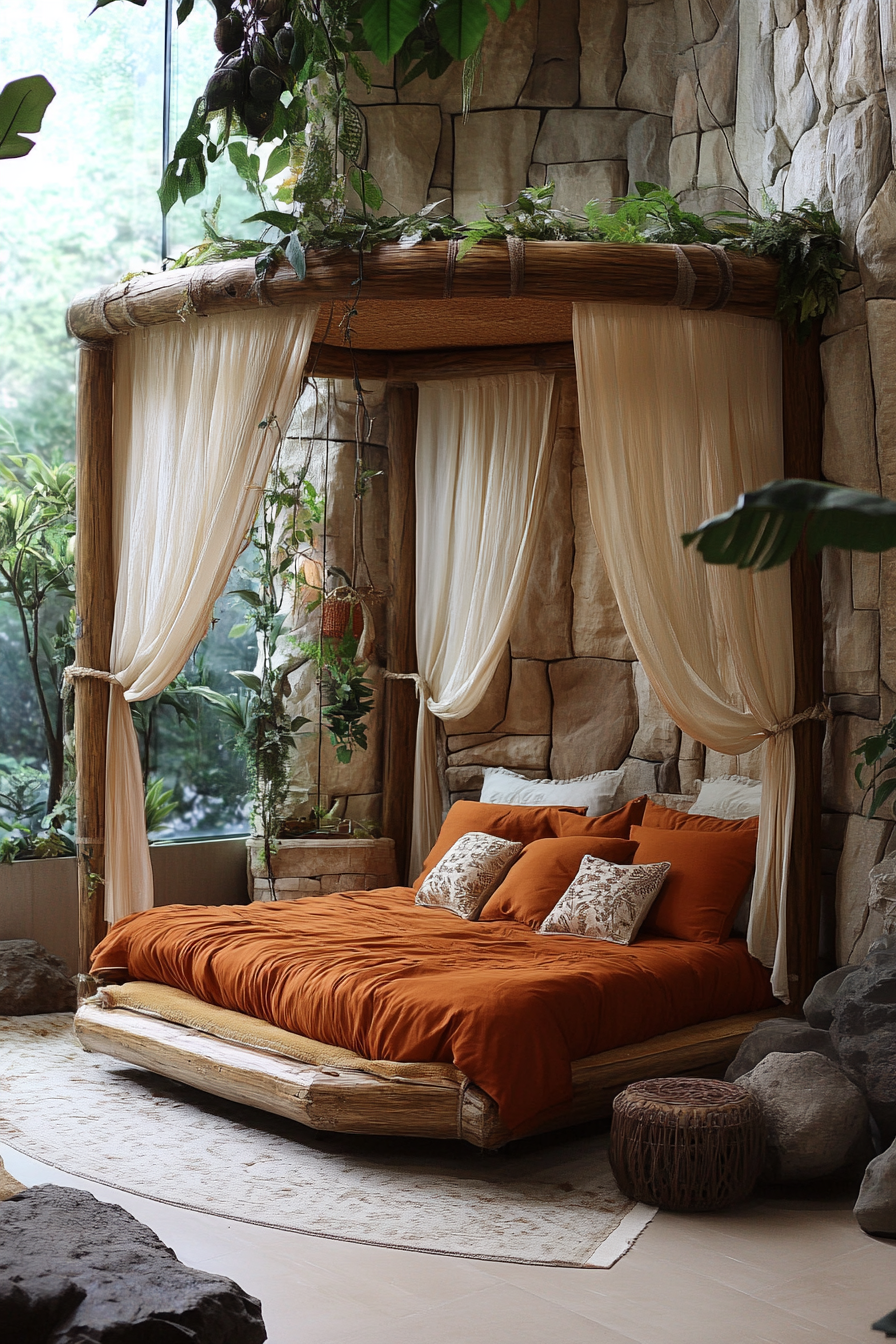 Boho Bedroom with Canopy