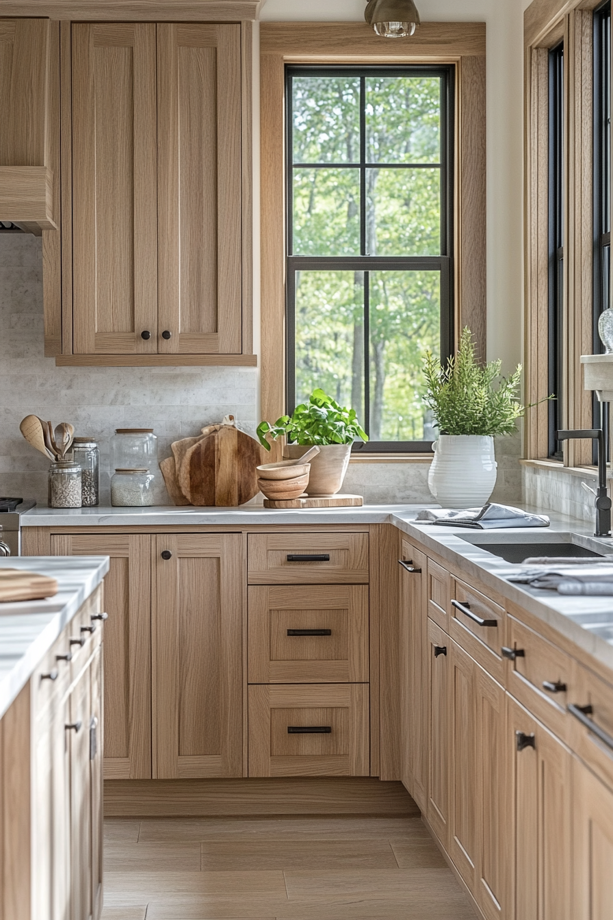 oak kitchen cabinets