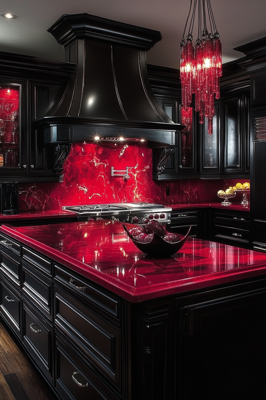 black kitchen cabinets