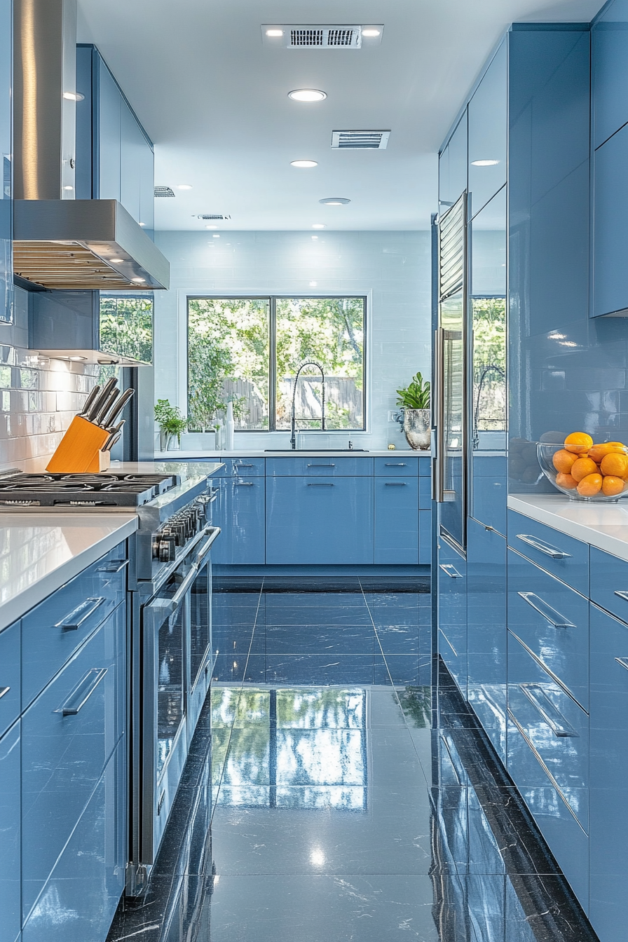 Powder Blue Kitchen Cabinets