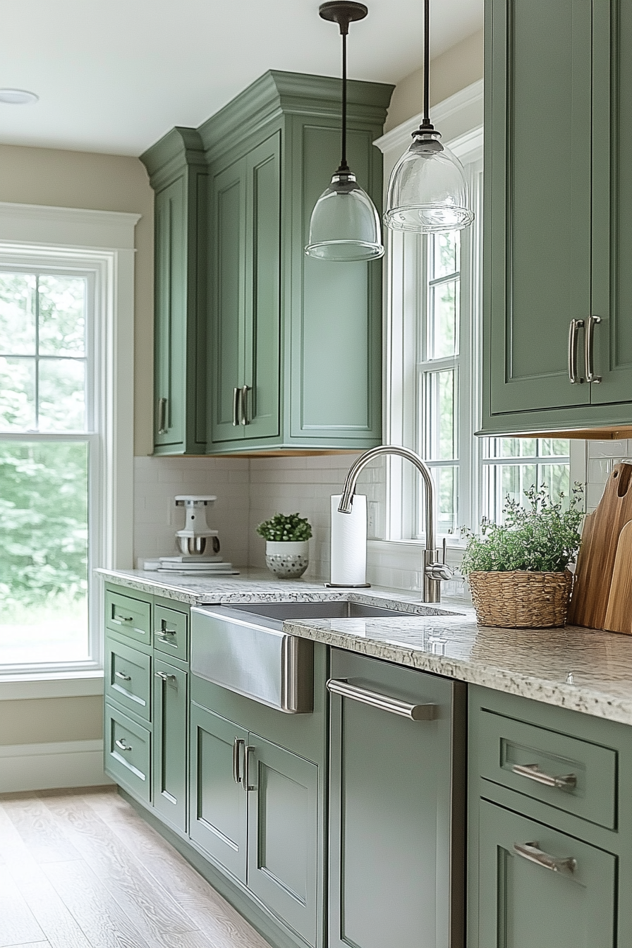 Emerald Green Kitchen Cabinets