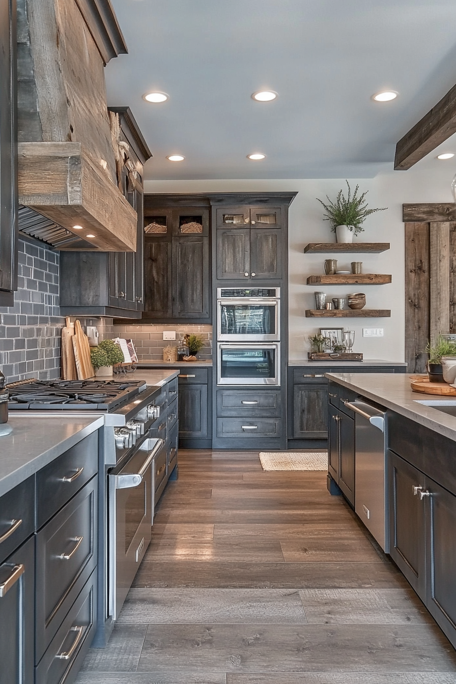 dark kitchen cabinets