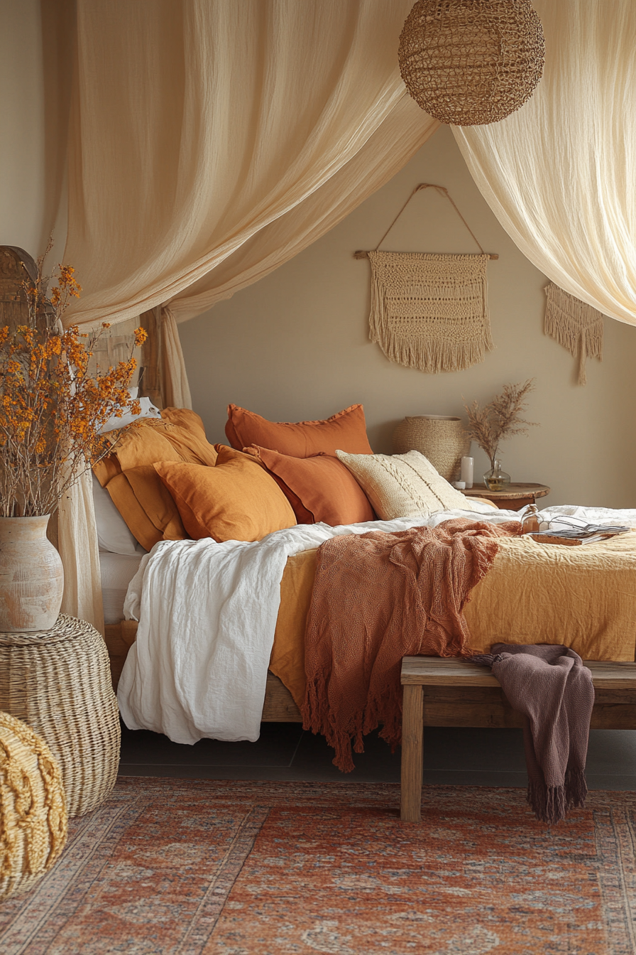 Boho Bedroom with Canopy