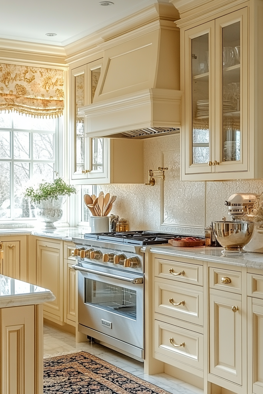 yellow kitchen cabinets