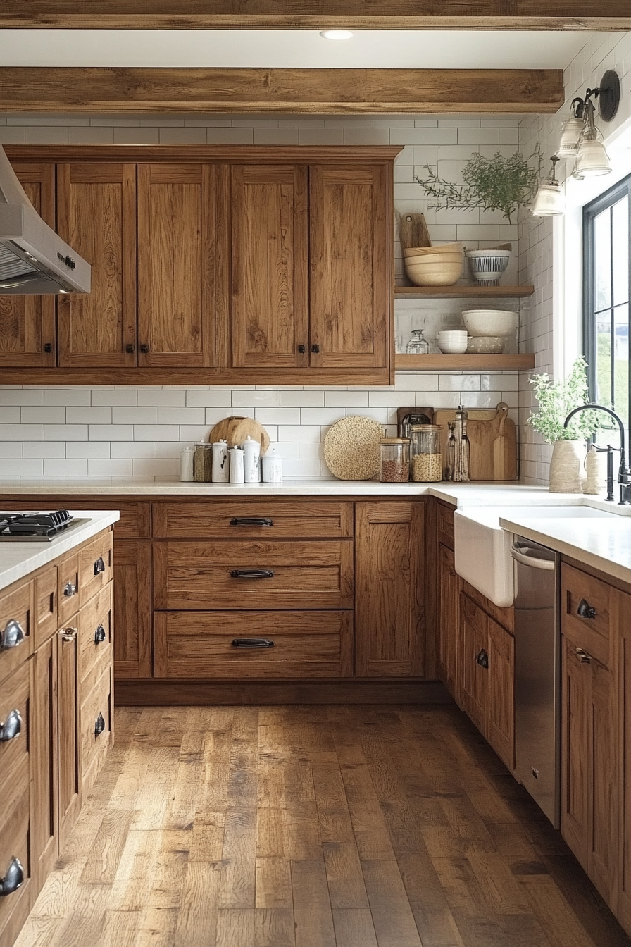 oak kitchen cabinets