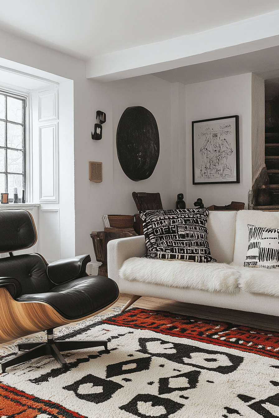 Black and white living room