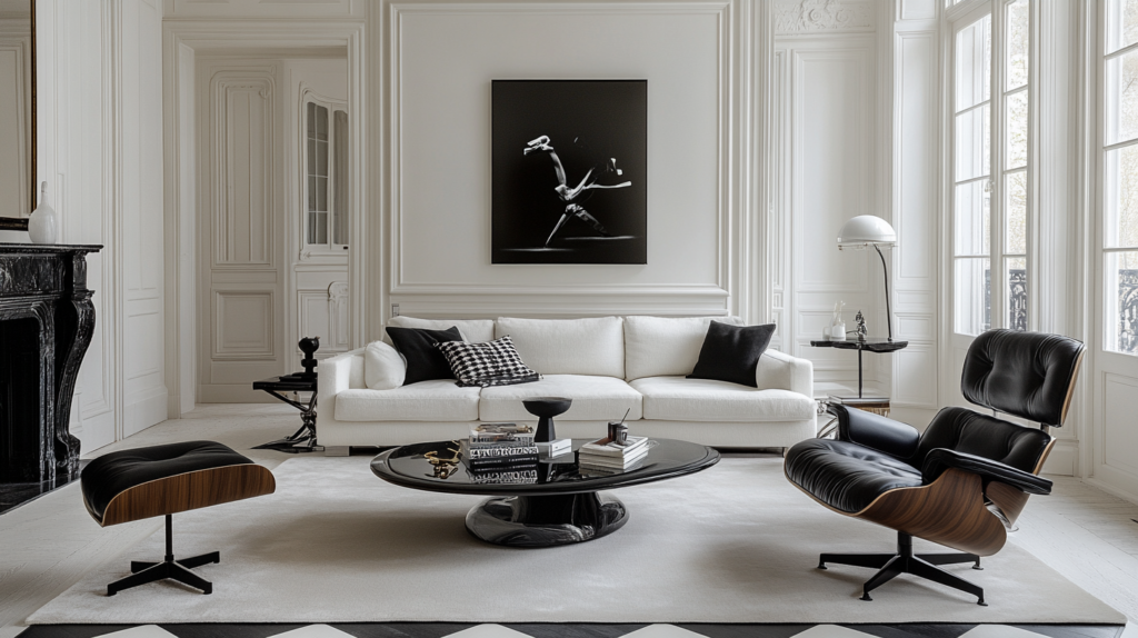 Black and white living room