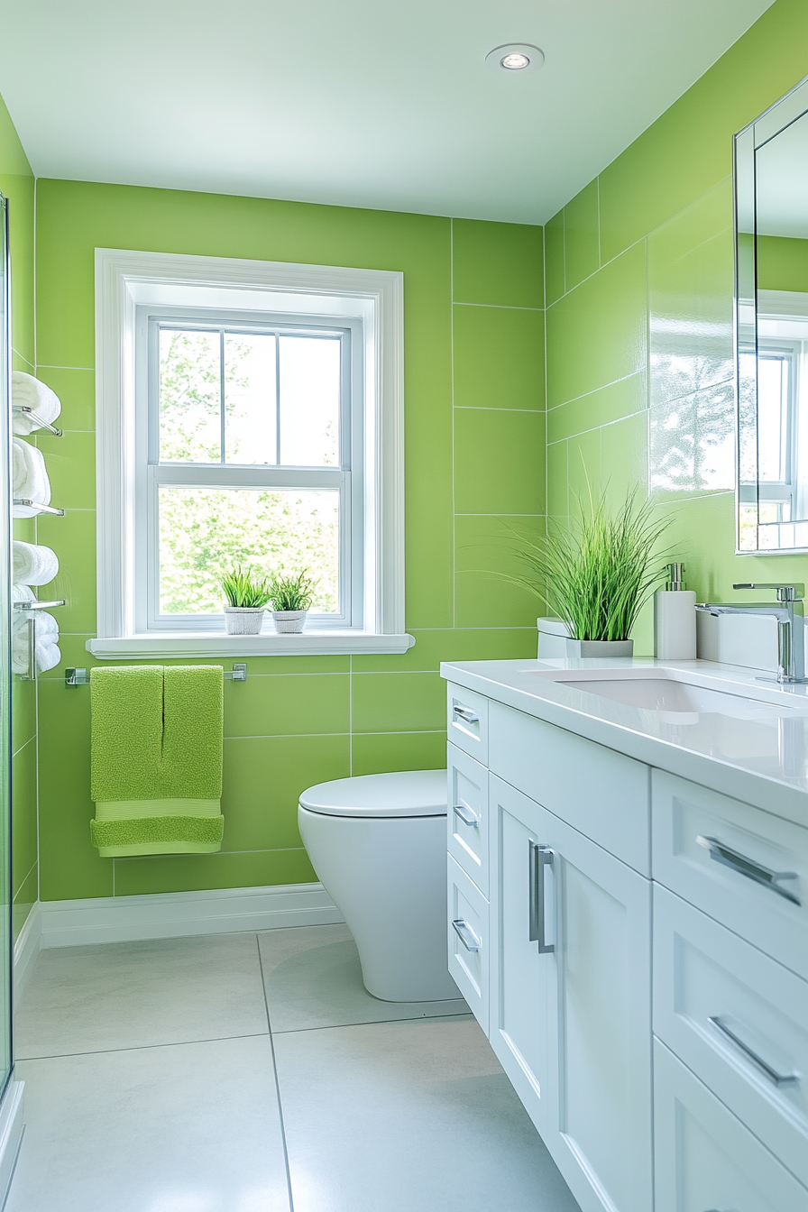 green bathroom