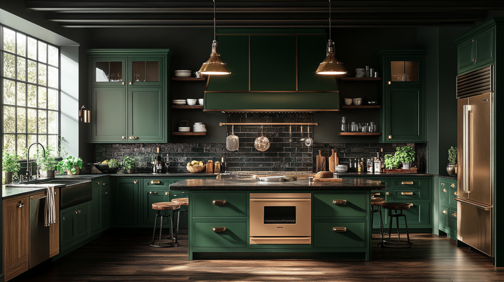 Emerald Green Kitchen Cabinets