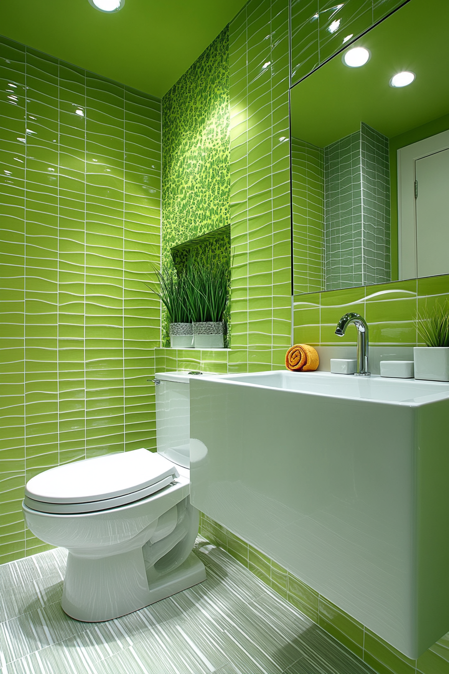 green bathroom